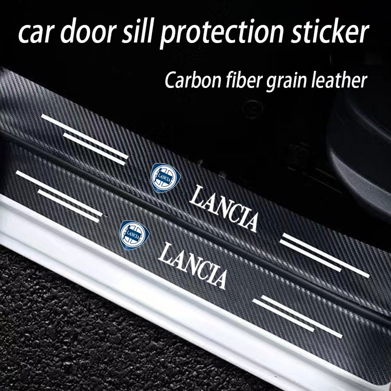 Crepe Pan Carbon - Leder Auto Türschwellen Platte Schutz Aufkleber