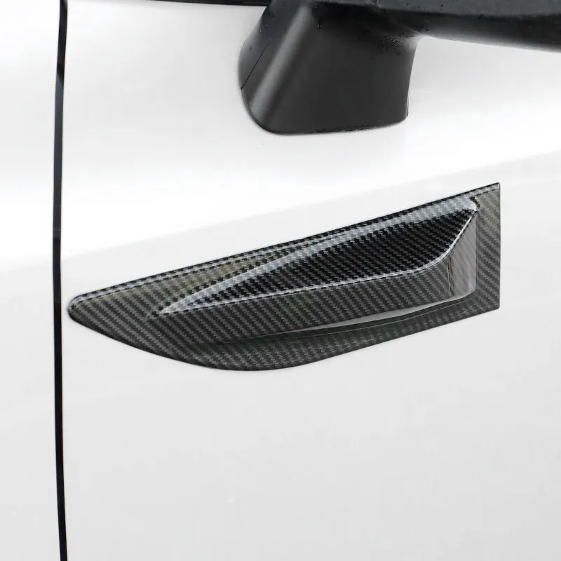 Crepe Pan Carbon - Automobil-Kohlefaser-Windabweiser Seitenluftauslass Modifikation Auto-Aufkleber Blattplatte Karosserie-Dekoration