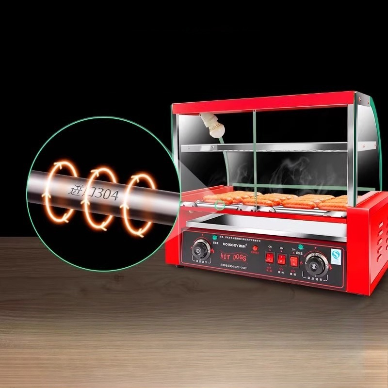 Kommerzielle 7-Röhren-Wurstgri – Hot Dog Press Bewertung und Preis