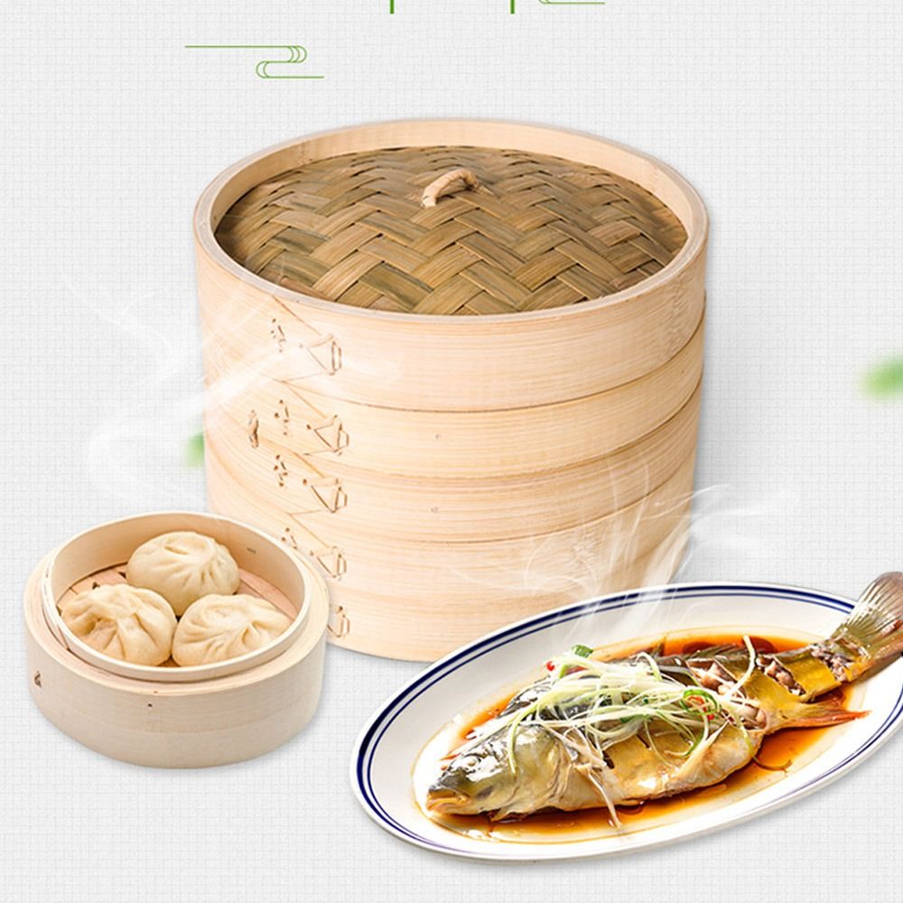 Bambus-Dampf korb mit Deckel K – Bao Steamer Bamboo Bewertung und Preis